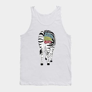 Buntes Zebra Tank Top